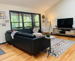 Smart TV, fireplace, DVD player, books - Dynamite Mountain House, beautiful views! Hot Tub! Firepit! (Hot Springs)