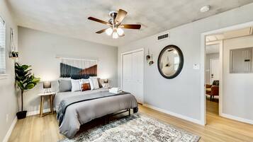 1 bedroom, iron/ironing board, travel crib, free WiFi