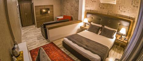 Sábanas de algodón egipcio, ropa de cama de alta calidad y minibar