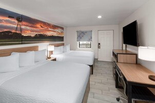 Room, 2 Double Beds, Non Smoking | Free WiFi, bed sheets