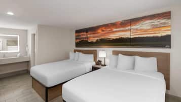 Room, 2 Queen Beds, Non Smoking | Free WiFi, bed sheets