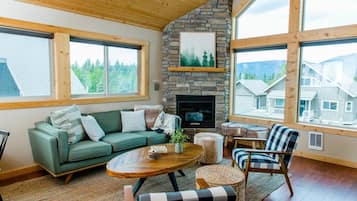 Smart TV, fireplace, video games, foosball