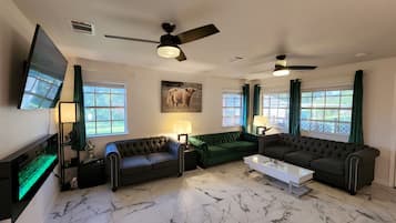 TV connectée, cheminée