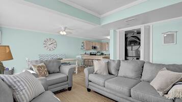 Smart TV, DVD player, books