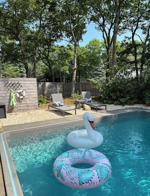 Outdoor pool, a heated pool