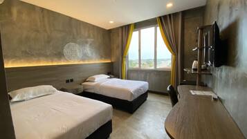 Superior Triple Room, City View | 1 bedroom, pillowtop beds, desk, iron/ironing board