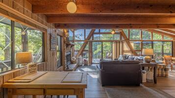 TV, fireplace, DVD player