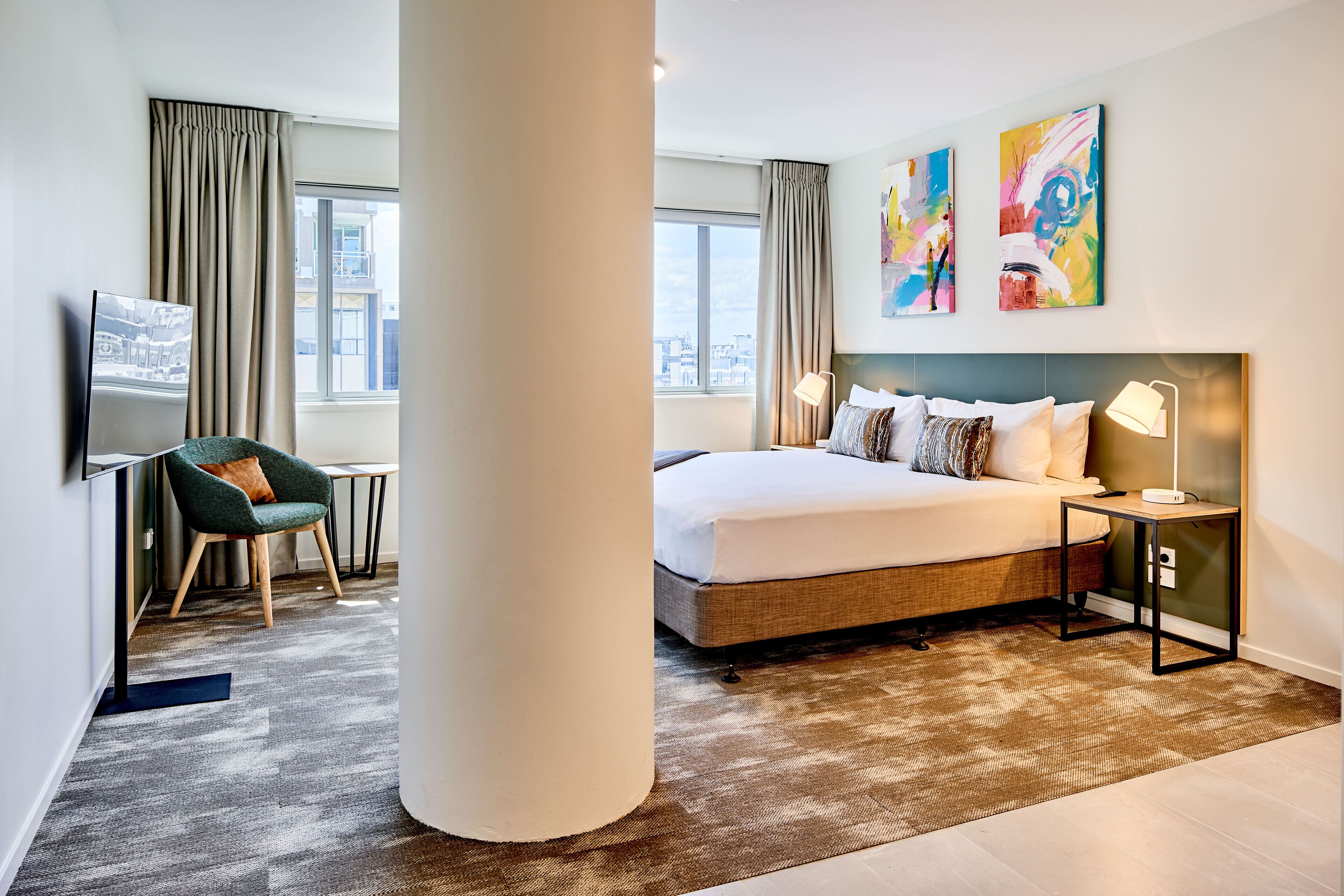 Premium bedding, pillow-top beds, in-room safe, blackout curtains