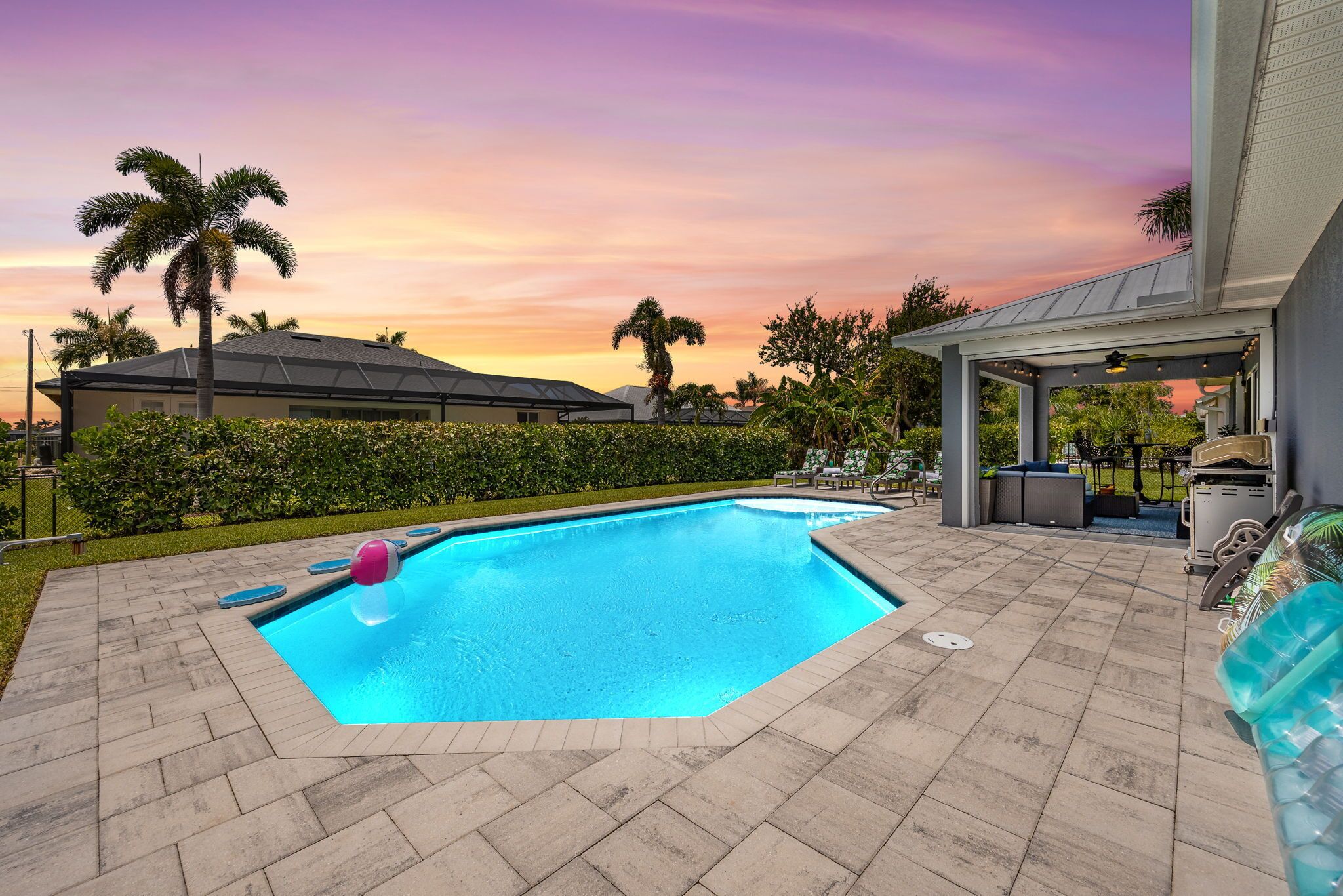 A heated pool