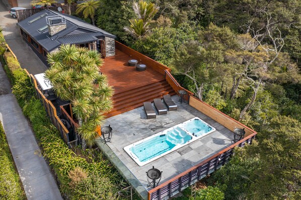 Outdoor pool, a heated pool