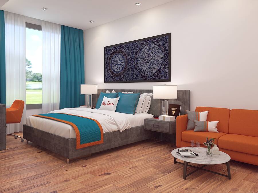 Zone Suite | Minibar, in-room safe, desk, laptop workspace
