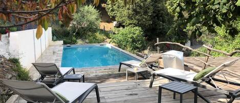 Piscine extérieure, piscine chauffée