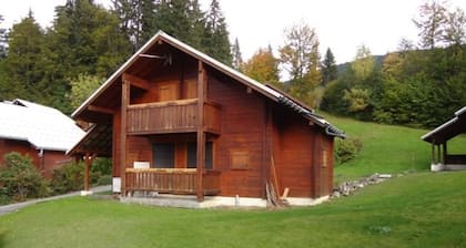Gemütliches Chalet für 8 Personen, nah an Pisten und Dorf, mit Kamin und Parkplatz