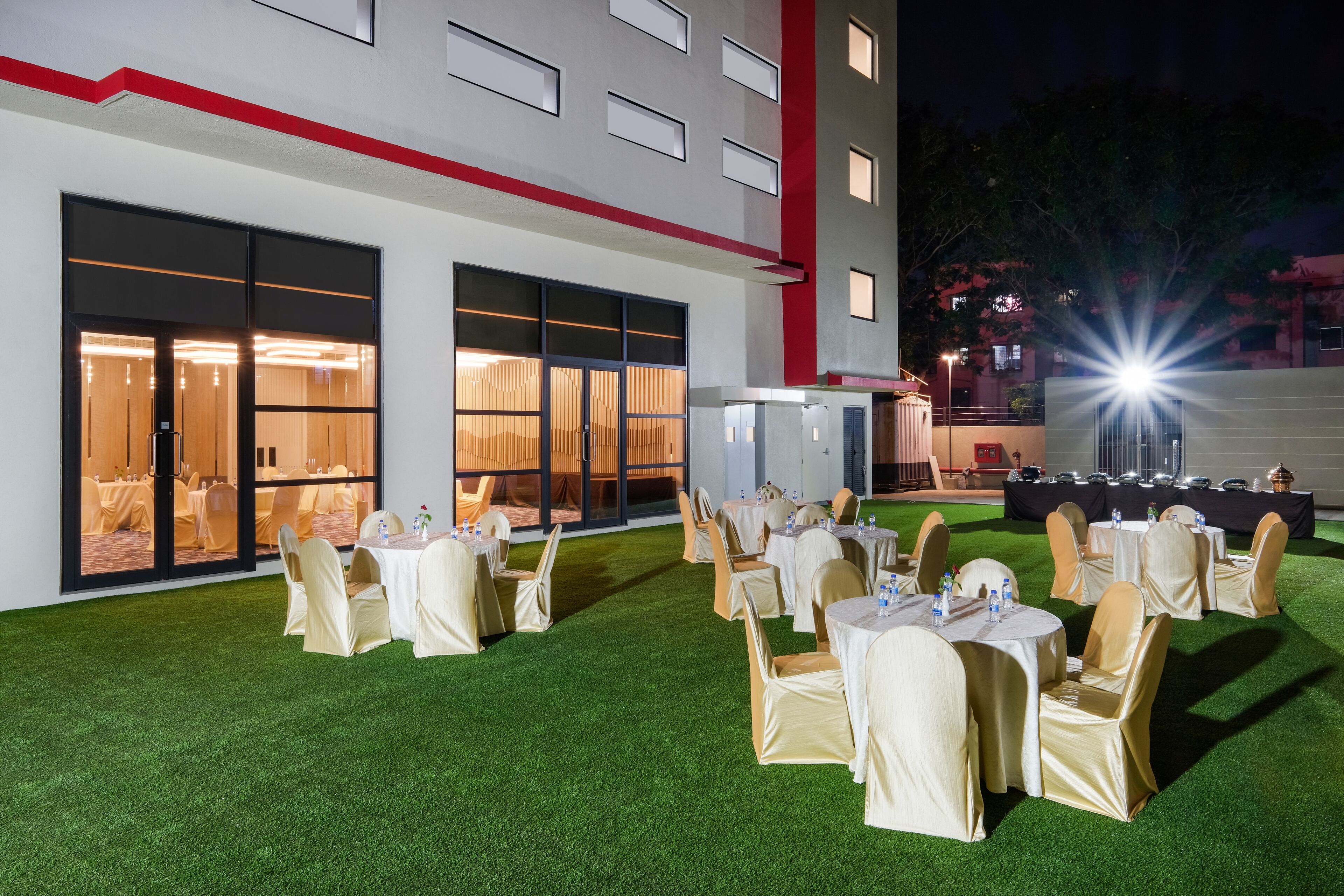 Outdoor banquet area