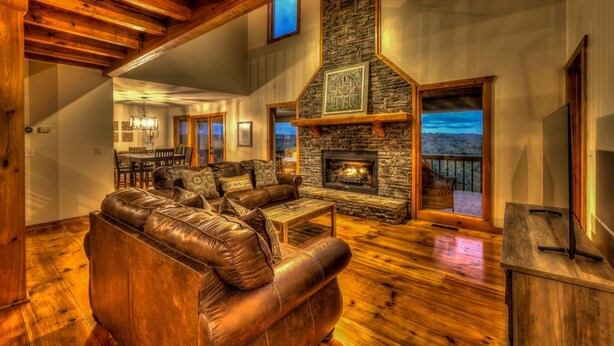 Cabin, 4 Bedrooms | Living room - Toccoa Overlook by Escape to Blue Ridge (Blue Ridge)