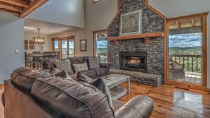 Cabin, 4 Bedrooms | Living room - Toccoa Overlook by Escape to Blue Ridge (Blue Ridge)