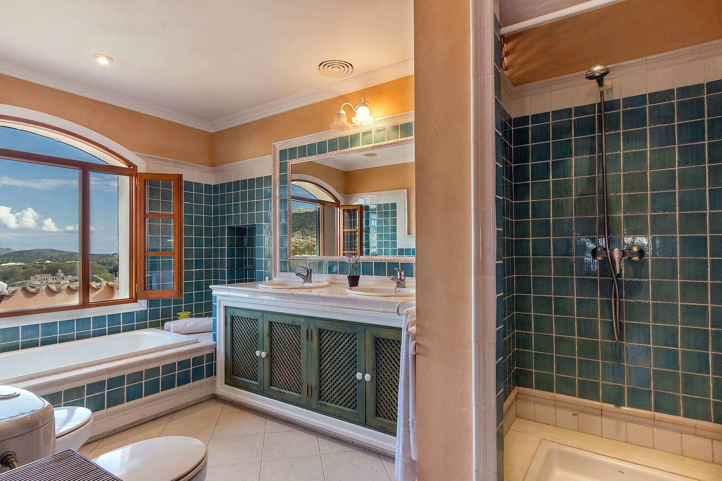 Bathtub, towels