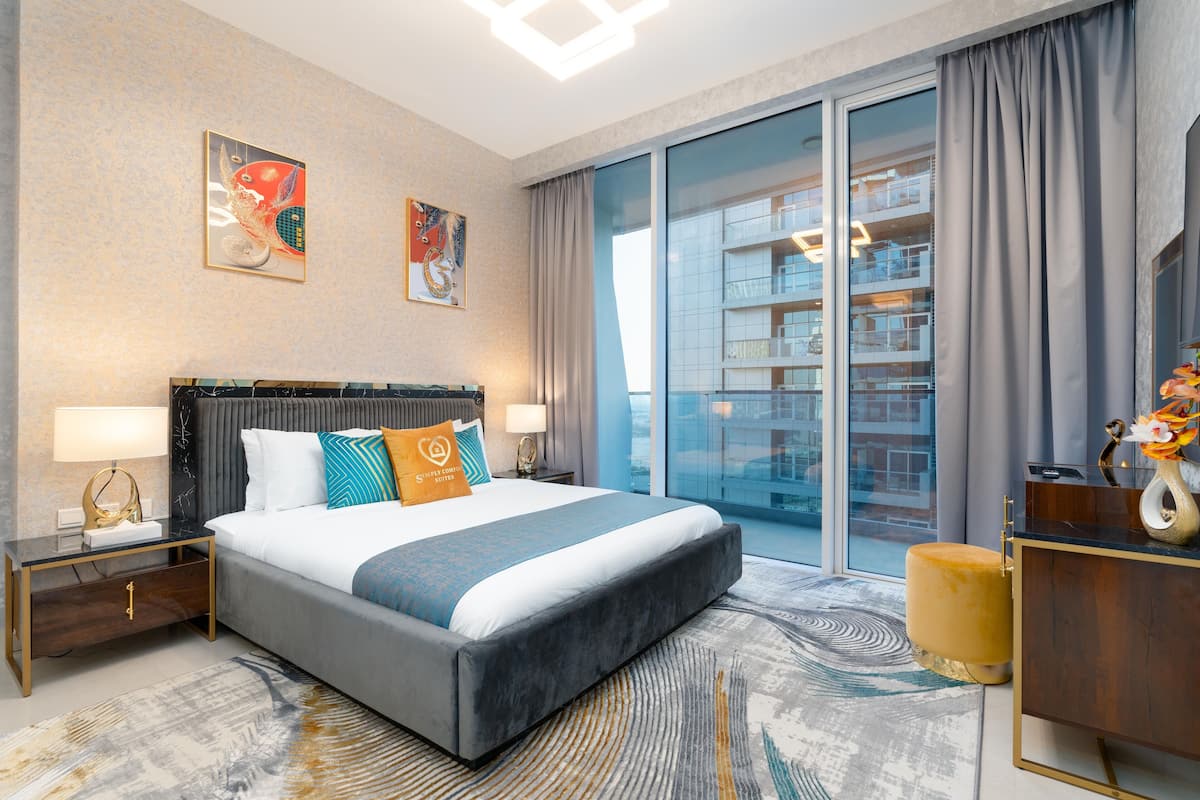 Superior-Apartment, 1 Schlafzimmer, Balkon, eingeschränkter Seeblick | 1 Schlafzimmer, individuell dekoriert, individuell eingerichtet