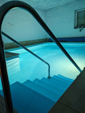 Indoor pool, a heated pool