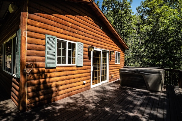 Hot tub located on deck