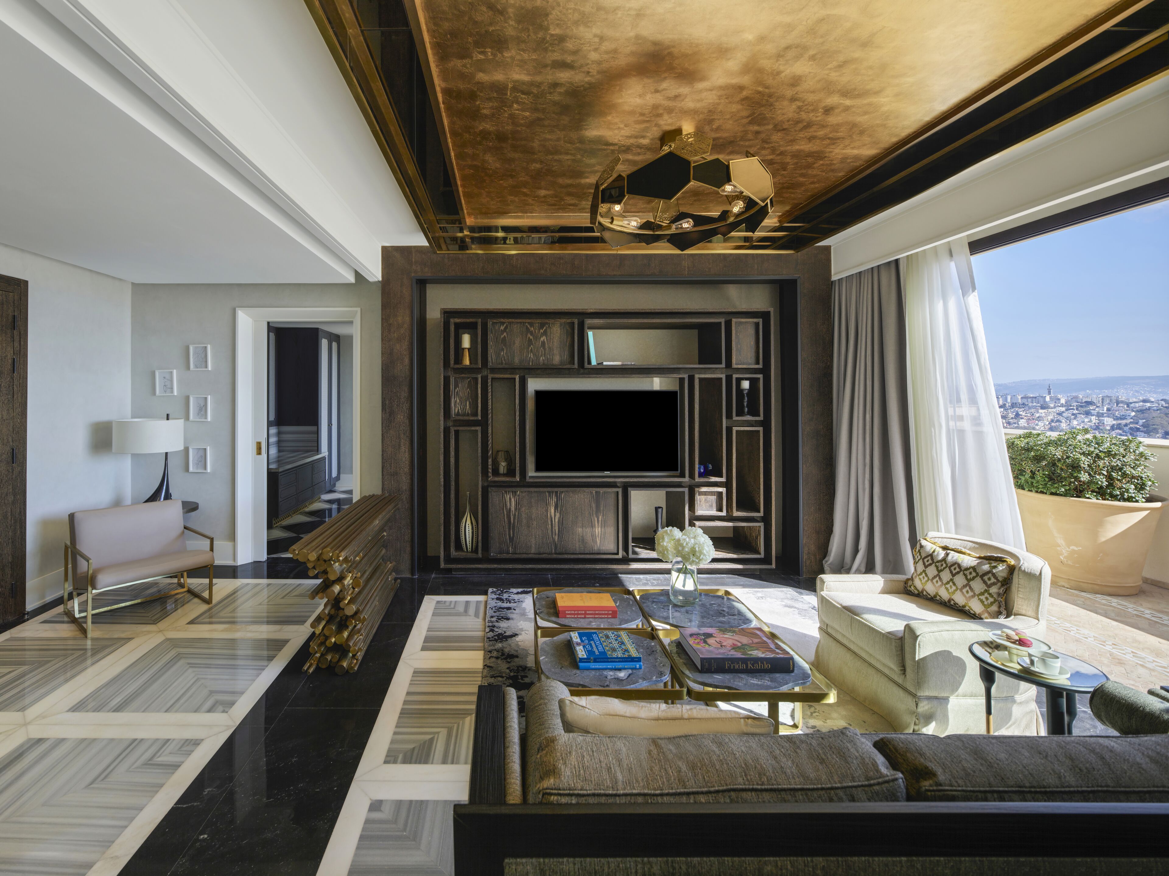 Executive-penthouselejlighed - 1 dobbeltseng | Minibar, pengeskab på værelset, individuelt design