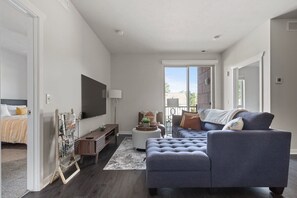 2 bedrooms, iron/ironing board, travel crib, WiFi