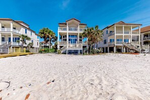 Exterior - Beachfront dog-friendly home with spacious decks and on-site pool (St. George Island)