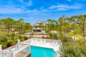 Pool - Spacious dog-friendly home w/pool, hot tub, access to tennis, pickle ball, pools (St. George Island)