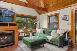 Télévision, cheminée