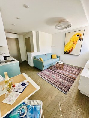 Living area - AMBER Apartments `SUNNY` Studio in the city center (Morro Jable)