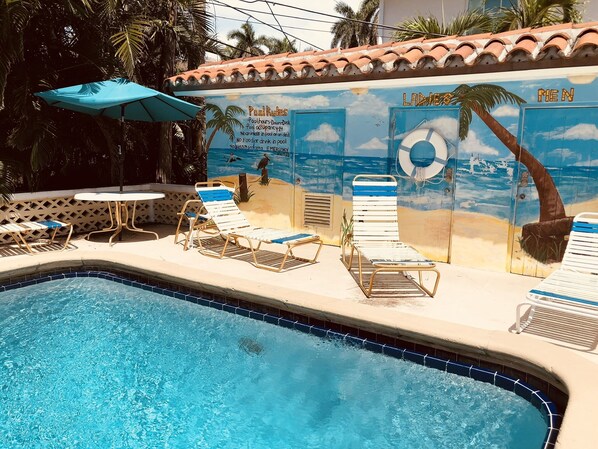 Outdoor pool, a heated pool