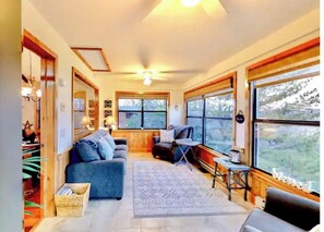 TV, fireplace, stereo