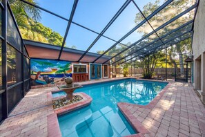 Outdoor pool, a heated pool