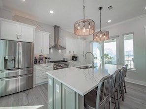 Fridge, microwave, oven, stovetop - Beach Country 7 BR/ 7.5 House w/ Heated Pool (Navarre Beach)