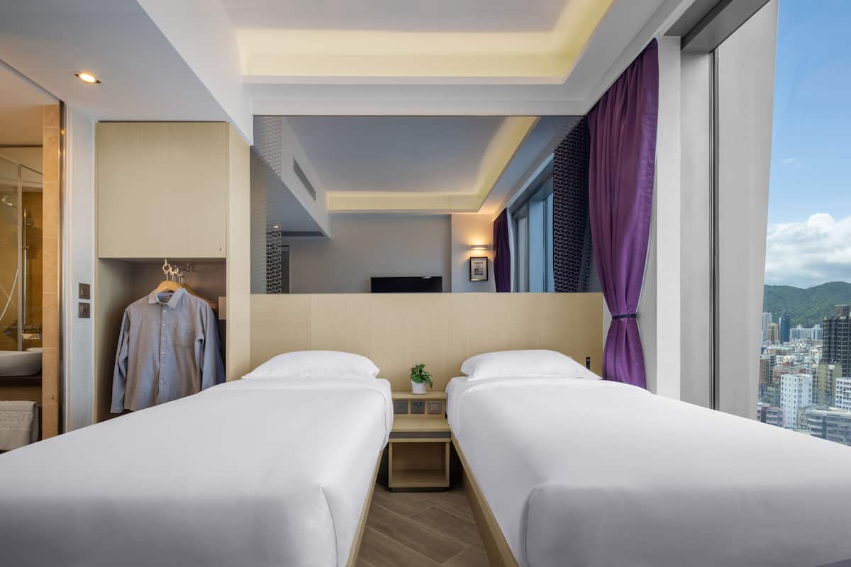 Chambre Exécutive avec lits jumeaux | Literie de qualité supérieure, couette en duvet d'oie, minibar