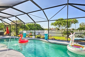 A heated pool