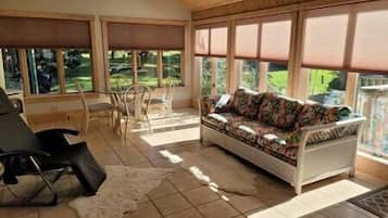 Televisión y chimenea