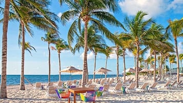 Sun loungers, beach towels