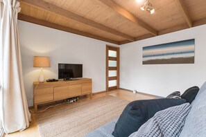 TV, DVD player, ping pong, video library