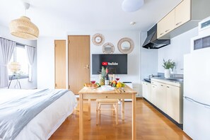 베이직 더블룸, 금연 (Arita Heights Namba 411) | 전용 주방 | 미니 냉장고, 전자레인지, 토스터, 밥솥