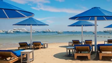 Private beach, beach bar