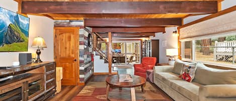 Télévision, cheminée, jeux vidéo