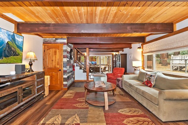 Televisión, chimenea y videojuegos 