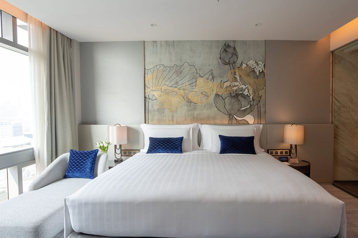Executive Suite Double Room | Biancheria da letto di alta qualità, copriletto in piuma
