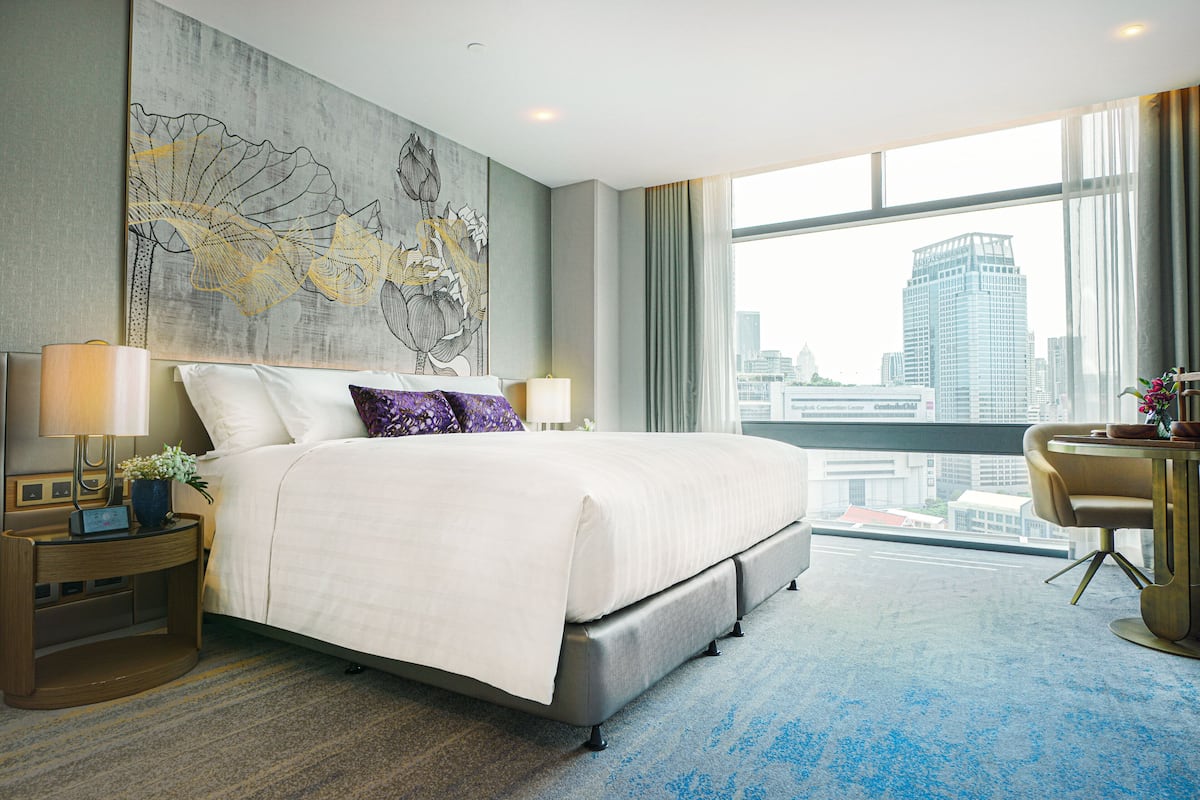 One Bedroom Suite Double Room | 고급 침구, 오리/거위털 이불, 메모리폼 침대, 무료 미니바