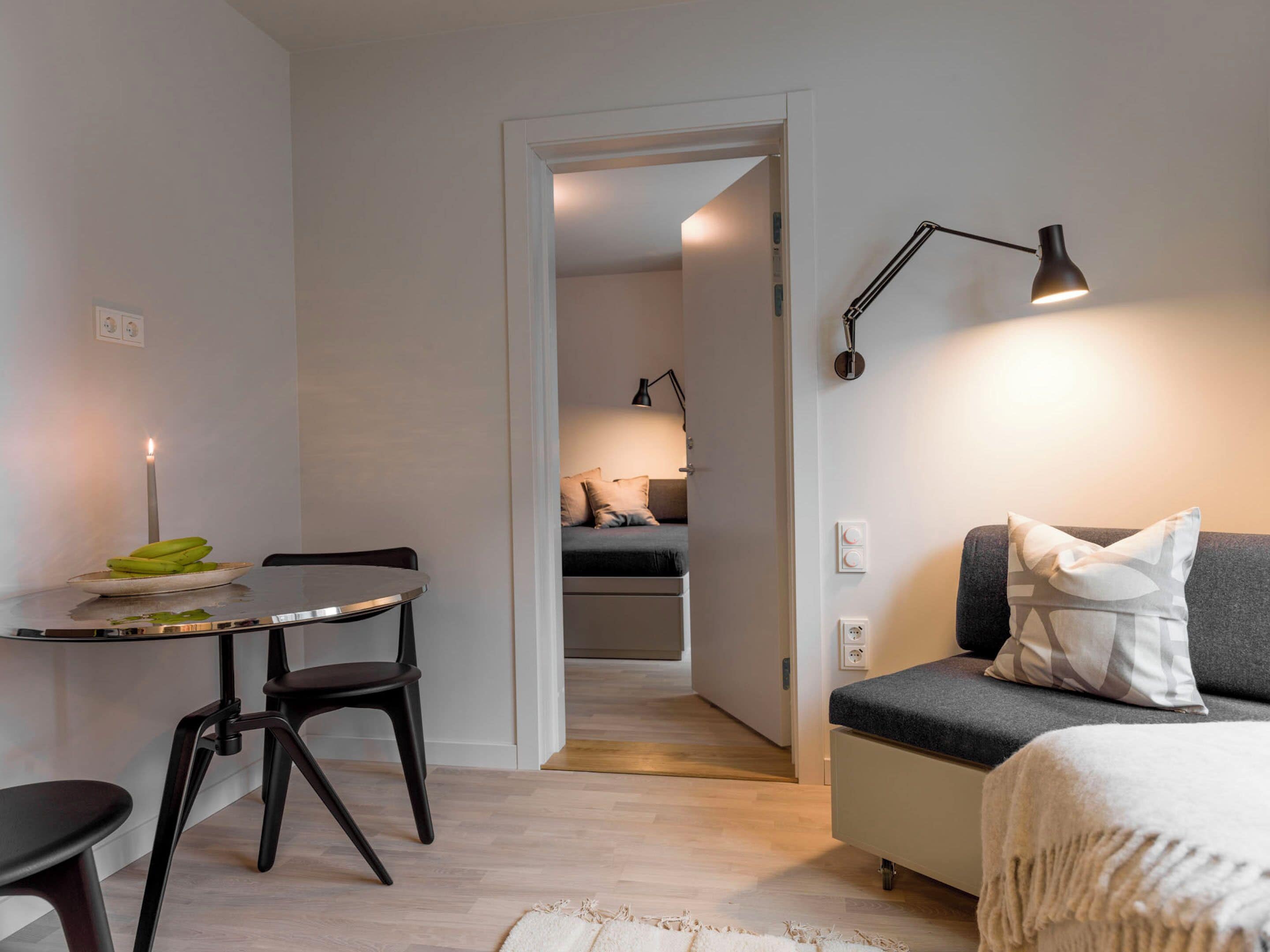 Premium bedding, individually furnished, desk, laptop workspace