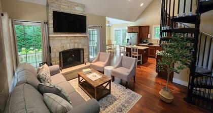 Private Home w/ Fireplace & Golf Cart on Wooded Lot Near Lake Michigan Beaches