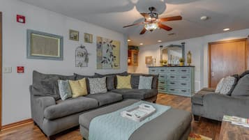 TV, fireplace, DVD player