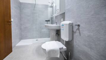 Apartment (1 Bedroom) | Bathroom | Shower, bidet, towels