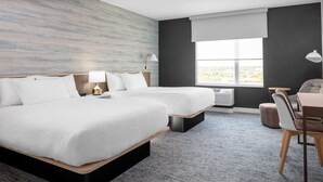 A hotel room with two beds, a desk, and a chair. - Towneplace Suites By Marriott Tampa Clearwater (Clearwater)